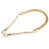 3-Piece Gold Metal and Braided PU Leather Bag Strap Set, 60 cm view 4