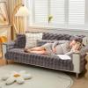 YWQJL Velvet L-Shaped Sofa Cover, Non-Slip Throw, 3/2-Seater, #10, 110 x 240 cm view 2