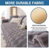 YWQJL Velvet L-Shaped Sofa Cover, Non-Slip Throw, 3/2-Seater, #10, 110 x 240 cm view 3