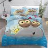ROUSKI Kawaii Owl Duvet Cover Set, 220 x 240 cm, 3-Piece, 100% Lightweight Microfiber, Reversible 3D Design, 2 Pillowcases view 2