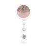 Blush Rose Gold Printed Retractable Badge Reel view 1