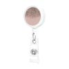 Blush Rose Gold Printed Retractable Badge Reel view 2