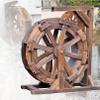 XTGDIEM Wooden Water Wheel Fountain, Retro Garden Décor, Waterfall Feature, Pump-Driven (60 cm/23.6 in) view 1