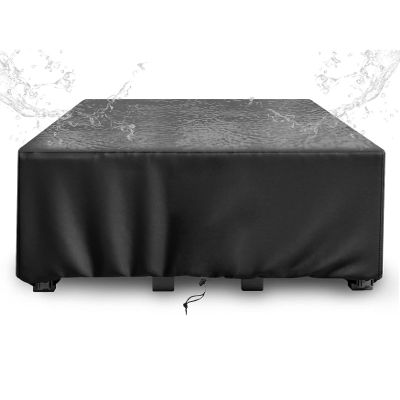 Jianghu Art Patio Plus Rectangular Patio Furniture Cover, 340 x 100 x 75 cm, Black, 600D Oxford Fabric