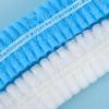 100-Pack Disposable Nonwoven Hair Caps, Hair Nets with Double Elastic Band, Ample Space, Versatile Use, Blue view 4