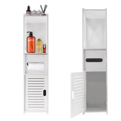 Qimu Wei Slim Freestanding Bathroom Storage Cabinet, 80 x 18 x 20 cm