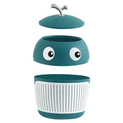 PUCHEN Cute Whale Desktop Trash Can, 3.5 L