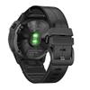 BANDKIT 22 26mm QuickFit Smartwatch Band for Garmin Fenix 6/6X Pro, 5X, 5 Plus, 3/3HR, 935, 945, S60, Genuine Leather and Silicone, Agate view 4