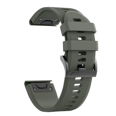 BANDKIT 22/26mm Sport Silicone Band for Garmin Fenix 6X, 6 Pro, 5X, 5 Plus, 3, 3HR, Fenix 7 and 7X, Quick-Release Smart Wristband, 22mm Fenix 7, Agate