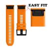 BANDKIT 22/26mm Sport Silicone Band for Garmin Fenix 6X, 6 Pro, 5X, 5 Plus, 3, 3HR, Fenix 7 and 7X, Quick-Release Smart Wristband, 22mm Fenix 7, Agate view 4
