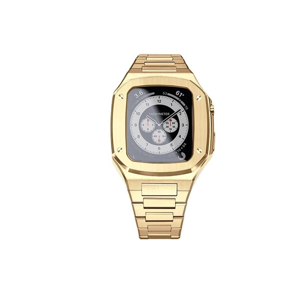 BCMCBV Stainless Steel Band for Apple Watch, 45/44 mm, Series 8/7/6/SE/5/4, Agate