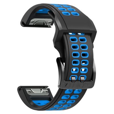 ANZOAT 22/26 mm Leather Silicone Sport Band for Garmin Fenix and Forerunner Watches, Agate