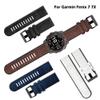 ANZOAT 22/26 mm Leather Silicone Sport Band for Garmin Fenix and Forerunner Watches, Agate view 4