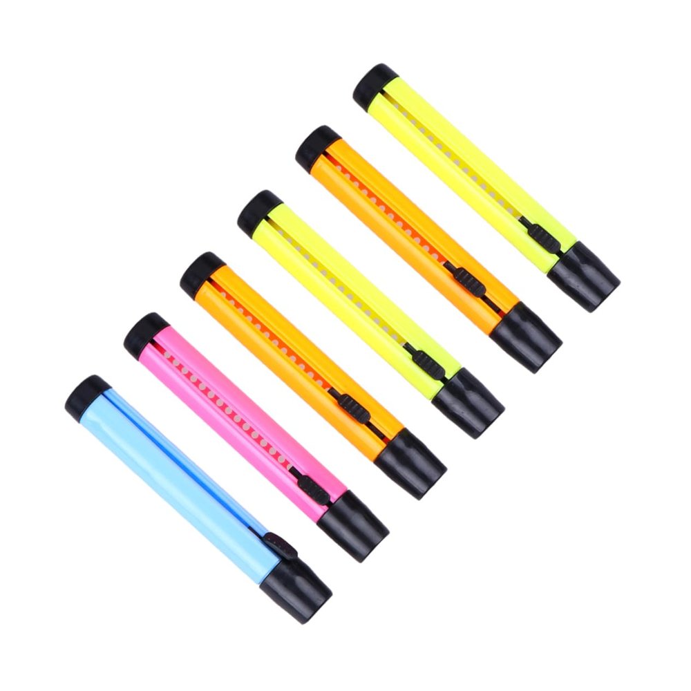 Ciieeo 6-Pack Colorful Plastic Chalk Holders, Adjustable Chalk Clips for School and Classroom, Random Colors