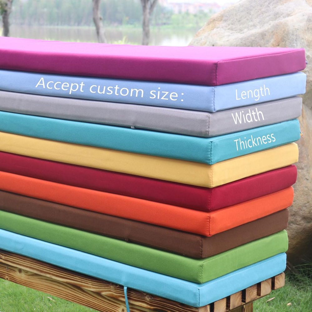 Dmkjdzsw Bench Cushion for Garden Bench, Swing, Patio, Dining Table, Indoor Use - Black, 200 x 30 x 5 cm