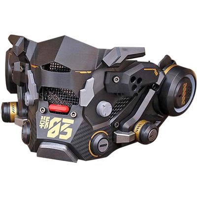 ZCBYBT Cyberpunk Futuristic Tactical Cosplay Mask, One Size