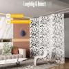 12-Piece Hanging Room Divider, 40 x 40 cm Decorative PVC Partition Panels, White view 2