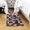 Siunwdiy Moroccan-Style Runner Rug 70 x 350 cm, Washable, Non-Slip, Red and Gray view 2