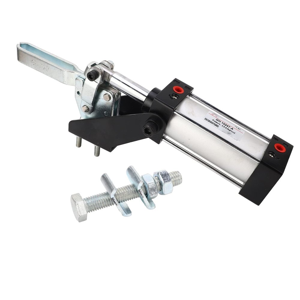 Pneumatic Toggle Clamp with Air Cylinder, 500 kg Capacity, U-Bar, for Woodworking