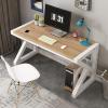 Modern Simple Home Office Desk, Industrial-Style Laptop/PC Table, Gaming Desk, Personal Workstation (48 in, Walnut + White Frame) view 1