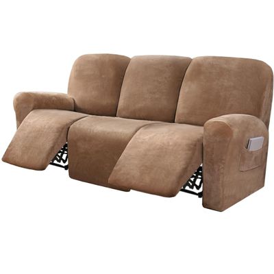 Stretch Recliner Slipcover, 8-Piece, 3-Seater, Color #10