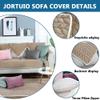 Velvet Sofa Cover for L-Shaped Sectional, Color #11, Size 70x210c view 4