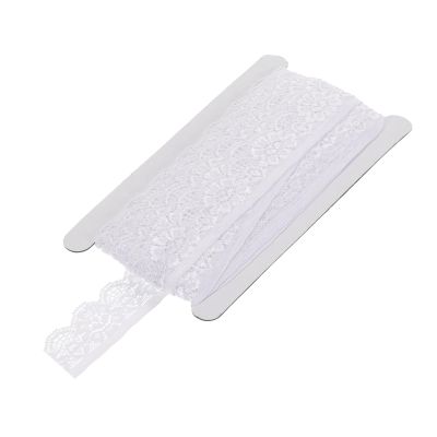 QUARKZMAN Vintage Crochet Lace Trim, 0.98 in x 10 yd, Bleached