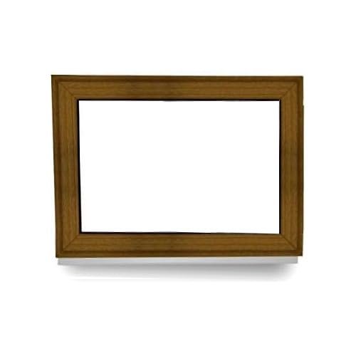 uPVC Fixed Window, Golden Oak Inside/Outside, 70 x 90 cm, Double Glazing, 60 mm Profile