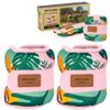 SPOKEY HOME JUNGLE Adjustable Wrist and Ankle Weights, 2 x 0.5/1/1.5 kg, Purple/Blue Jungle Print (1.5 kg) view 1