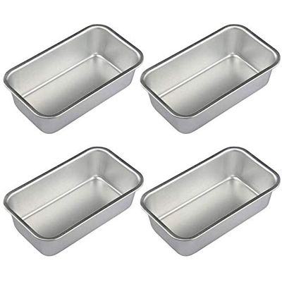 Zunedhys 4-Piece Aluminum Alloy Rectangular Nonstick Loaf Pans