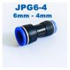DHAEY SeroNi 510-Piece Pneumatic Fittings, One-Touch Straight Connectors for PU Air/Water Hose, 8/6/4 mm (PG6-4, 10 pcs) view 2