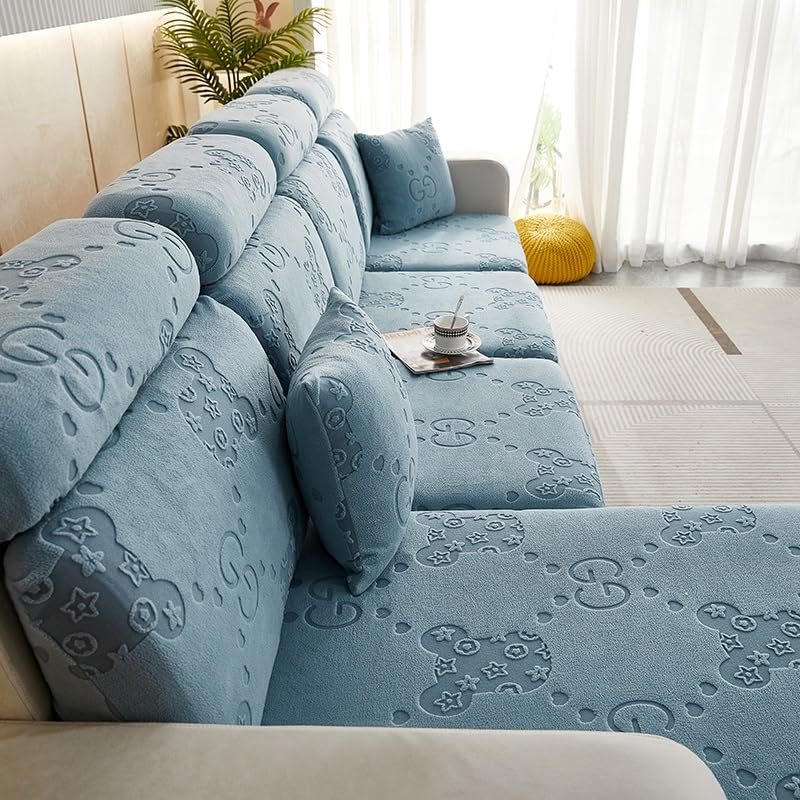Stretch Sofa Seat Cushion Cover – Beige/Gray, Color #12, Size 1