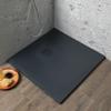 KIAMAMI VALENTINA - 900 x 900 mm Anthracite-Gray Mineral-Cast Shower Tray | Muse view 1