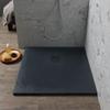 KIAMAMI VALENTINA - 900 x 900 mm Anthracite-Gray Mineral-Cast Shower Tray | Muse view 3