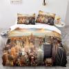New York City Building Duvet Cover Set, 155 x 220 cm, 3-Piece Microfiber view 1