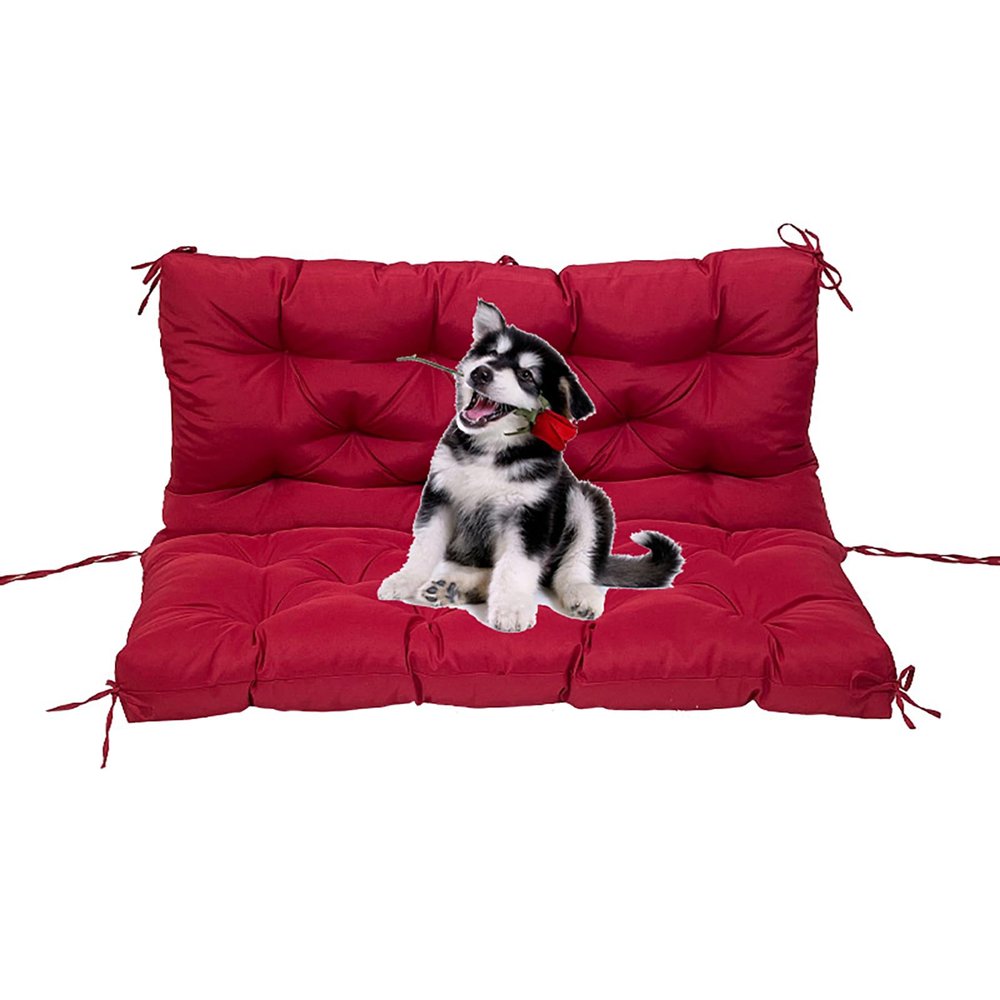 HUHJYUGE Swing Seat Cushion 100 x 100 x 10 cm, Bench Cushion with Backrest