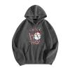 TYTUOO Men's/Women's Christmas Graphic Print Long-Sleeve Hooded Sweatshirt, Dark Gray, S view 1