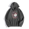 TYTUOO Men's/Women's Christmas Graphic Print Long-Sleeve Hooded Sweatshirt, Dark Gray, S view 3