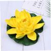 Abaodam Artificial Yellow Lotus Flower, Floating Pond Decoration, 17 cm view 4