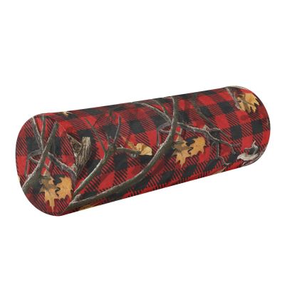 Knee Pillow for Legs, Orthopedic Bolster Pillow, Red Plaid Autumn Camouflage