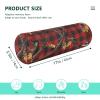 Knee Pillow for Legs, Orthopedic Bolster Pillow, Red Plaid Autumn Camouflage view 3