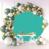 200 cm Sea Green Round Backdrop for Birthdays and Weddings, No Arch view 2