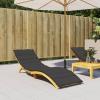 Homgoday Black Sun Lounger Cushion 200 x 70 x 3 cm Oxford Fabric view 2