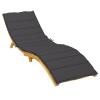 Homgoday Black Sun Lounger Cushion 200 x 70 x 3 cm Oxford Fabric view 3