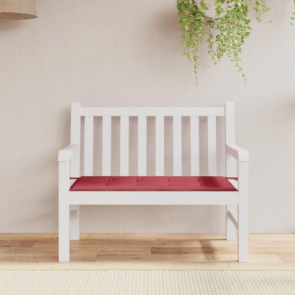 Homgoday Bench Cushion, Wine Red, 100 x 50 x 3 cm, Oxford Fabric