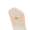 LekLai Spandex Bow Chair Sash, Wedding Party Decoration, Peach view 1