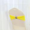 LekLai Spandex Bow Chair Sash, Wedding Party Decoration, Peach view 2