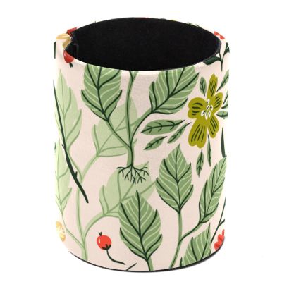 VAPOKF Desk Pen Holder and Makeup Brush Organizer with Flower-and-Plant Design