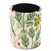 VAPOKF Desk Pen Holder and Makeup Brush Organizer with Flower-and-Plant Design view 1