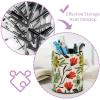 VAPOKF Desk Pen Holder and Makeup Brush Organizer with Flower-and-Plant Design view 4